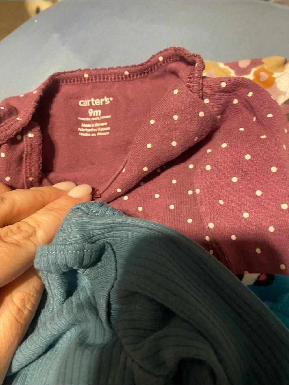 Bundle of six long sleeve onesies 9 months